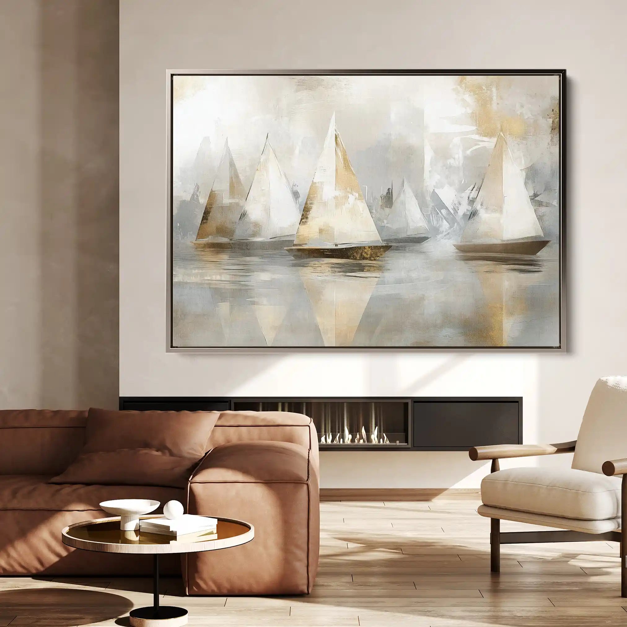 Landscape 481 Canvas Art 60 x 40 cm / Black