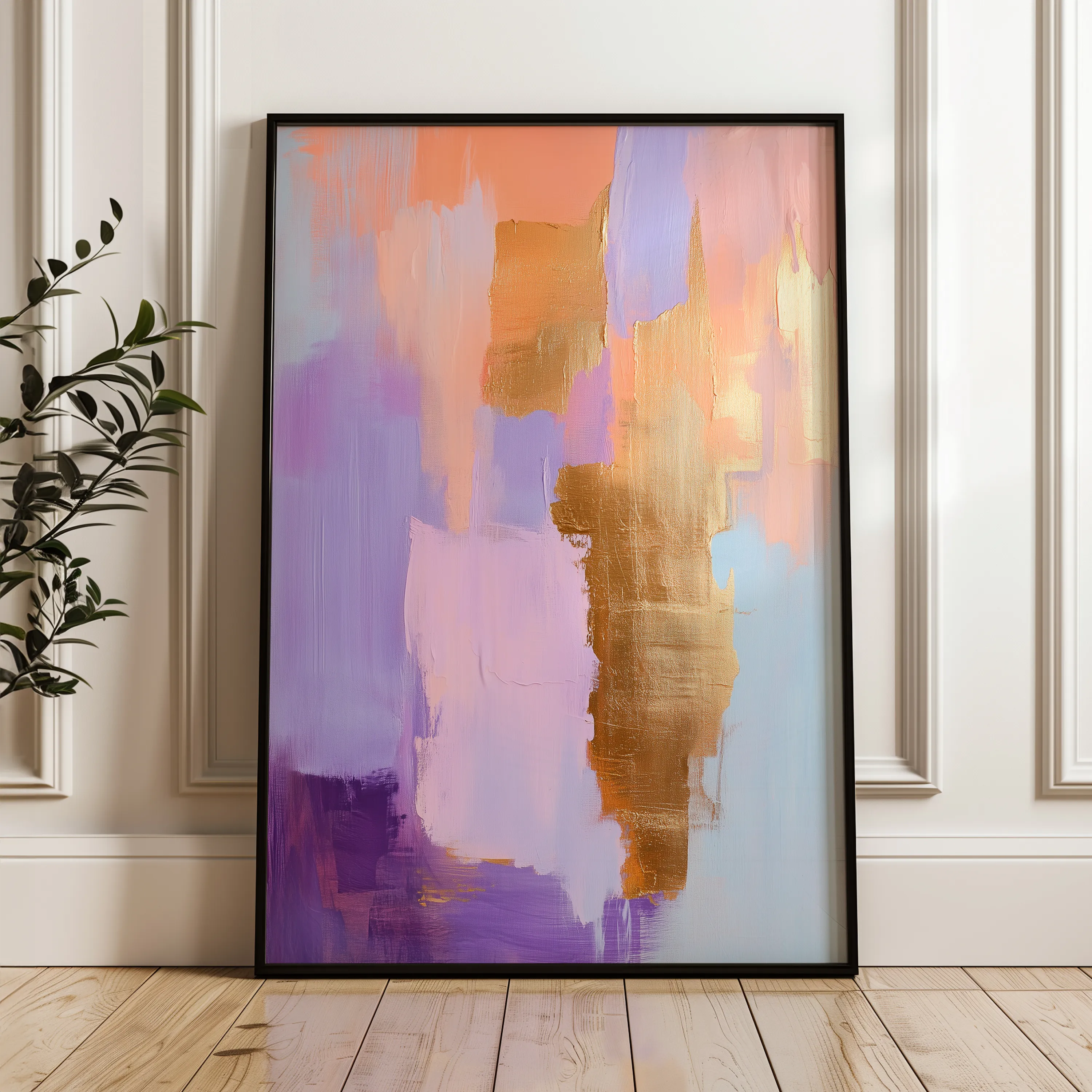 Abstract 482 Canvas Art 18" x 24" / 45 x 60 cm / Black