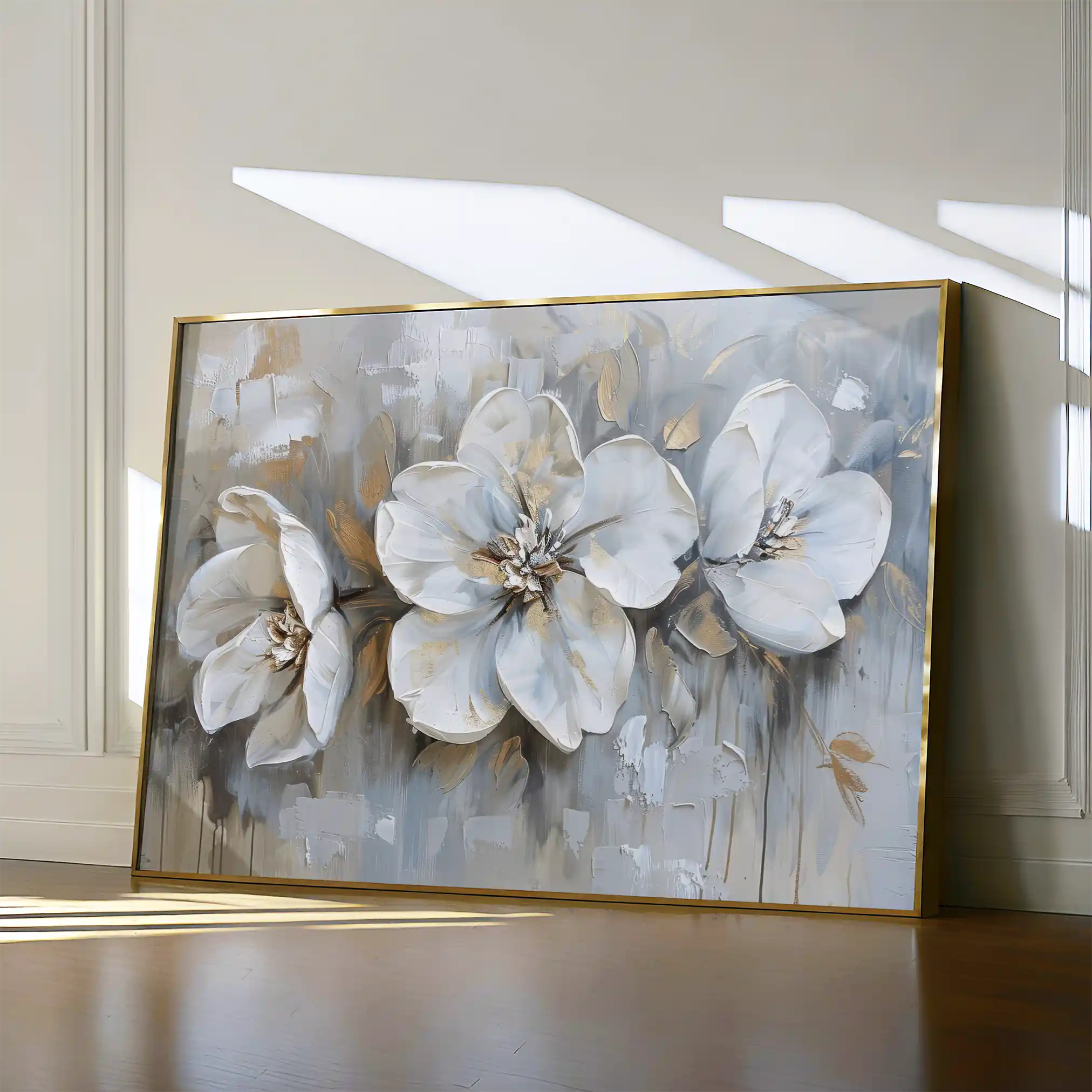 Floral 482 Canvas Art 60 x 40 cm / Black