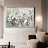 Floral 483 Canvas Art 18" x 24" / 45 x 60 cm / Black