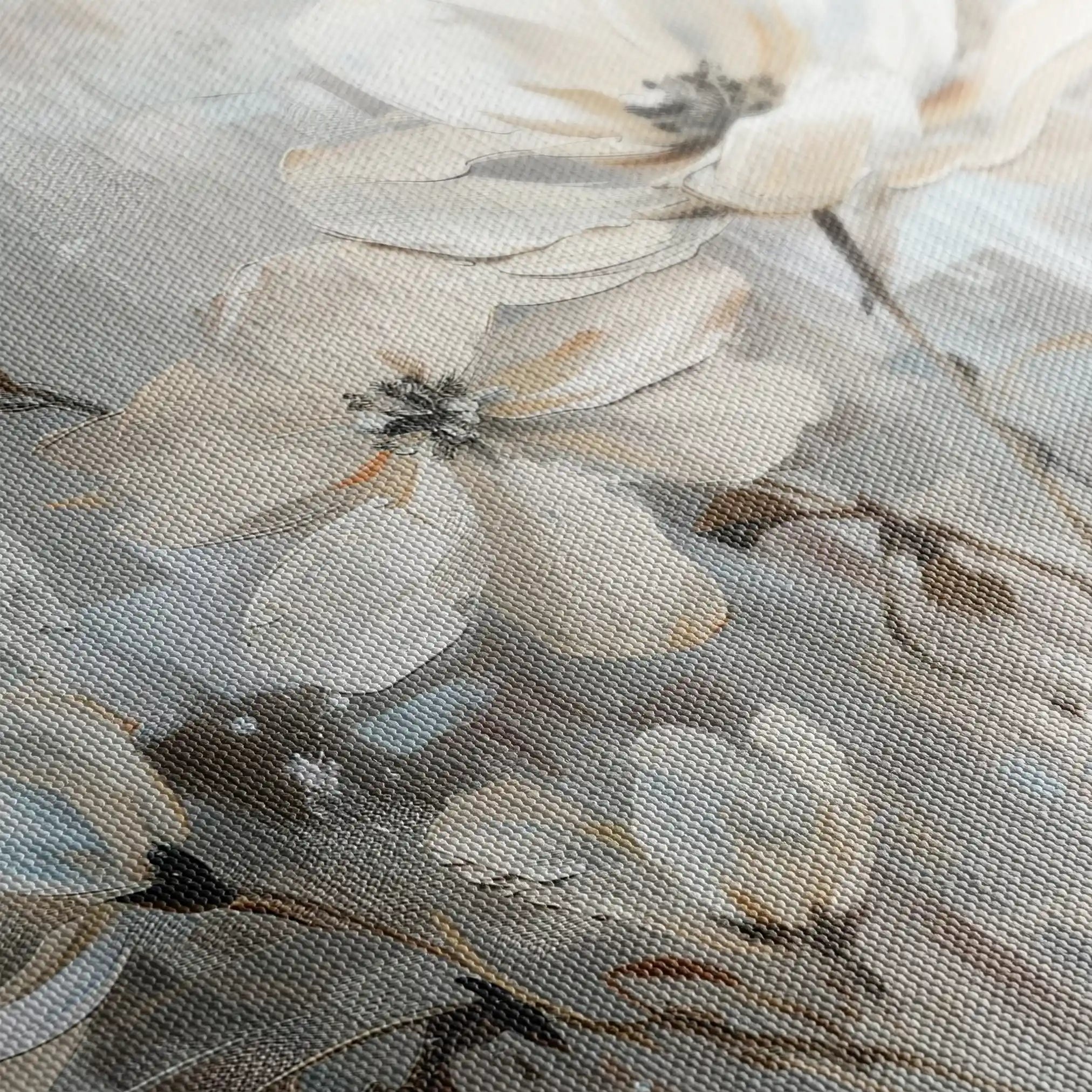 Floral 483 Canvas Art 60 x 40 cm / Black