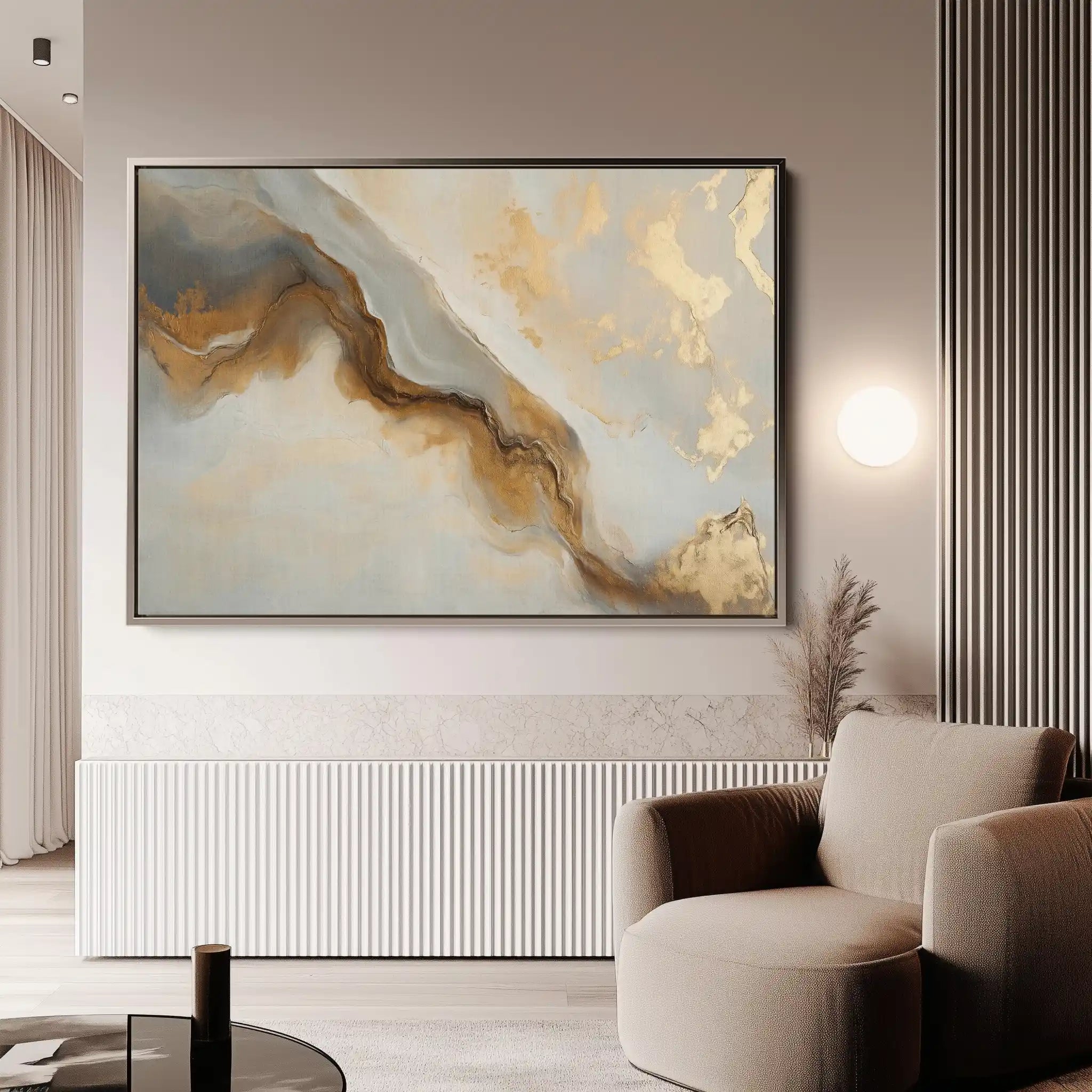 Abstract 484 Canvas Art 18" x 24" / 45 x 60 cm / Black