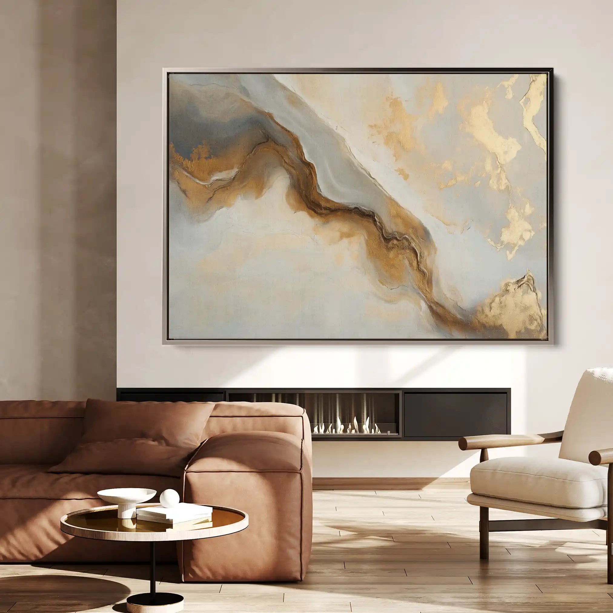 Abstract 484 Canvas Art 18" x 24" / 45 x 60 cm / Black