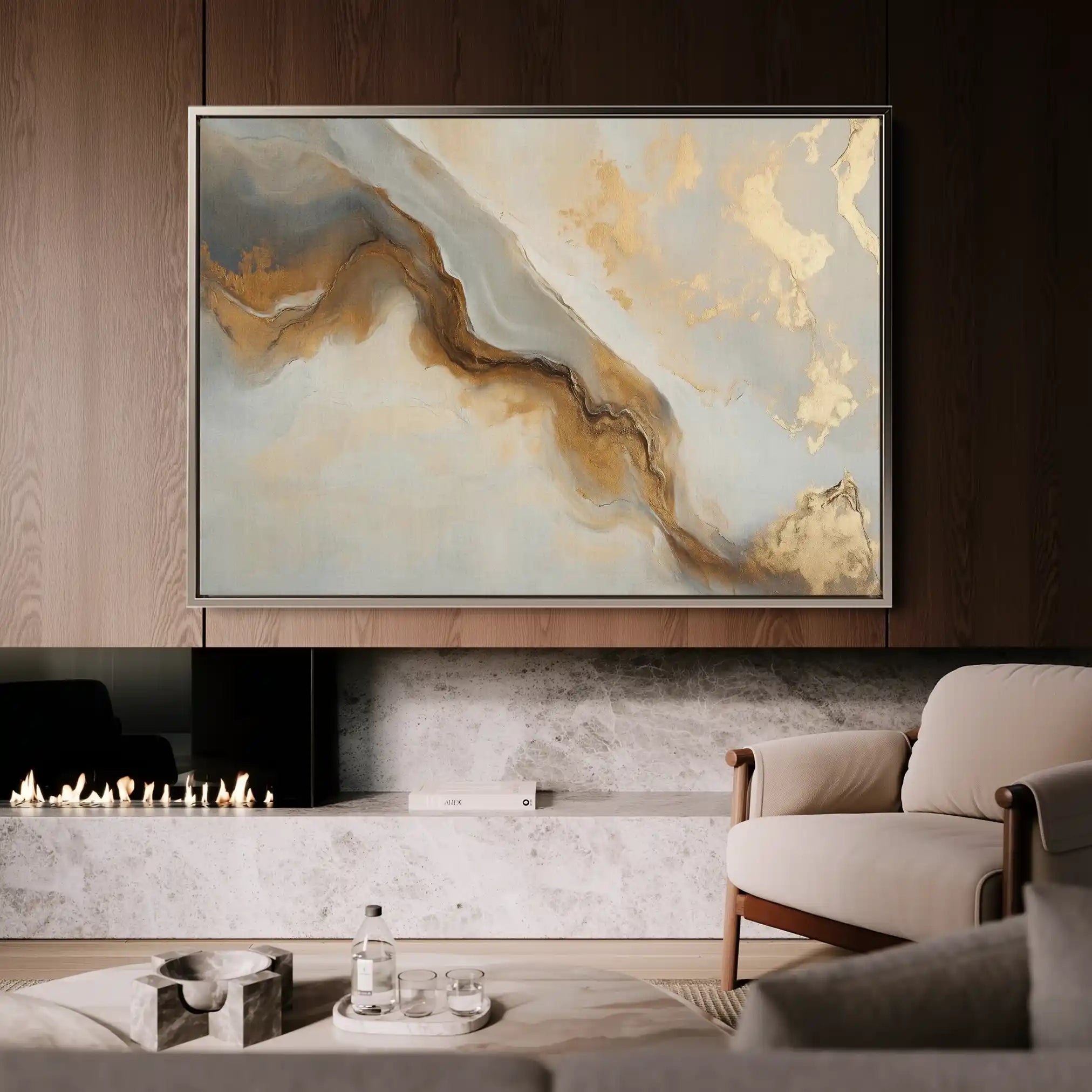 Abstract 484 Canvas Art 18" x 24" / 45 x 60 cm / Black