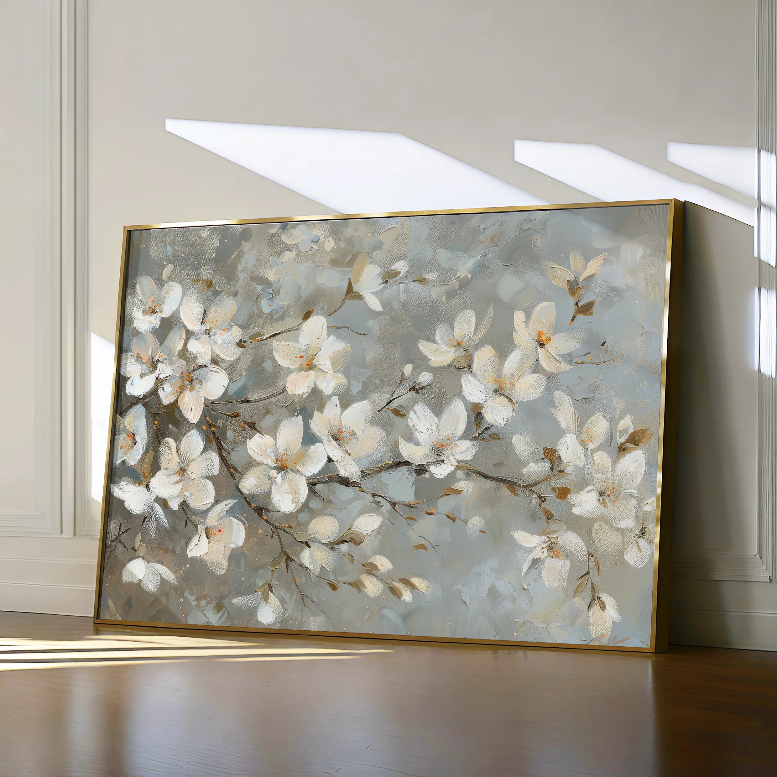 Floral 484 Canvas Art 18" x 24" / 45 x 60 cm / Black