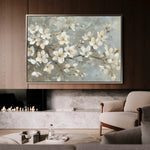 Floral 484 Canvas Art 18" x 24" / 45 x 60 cm / Black