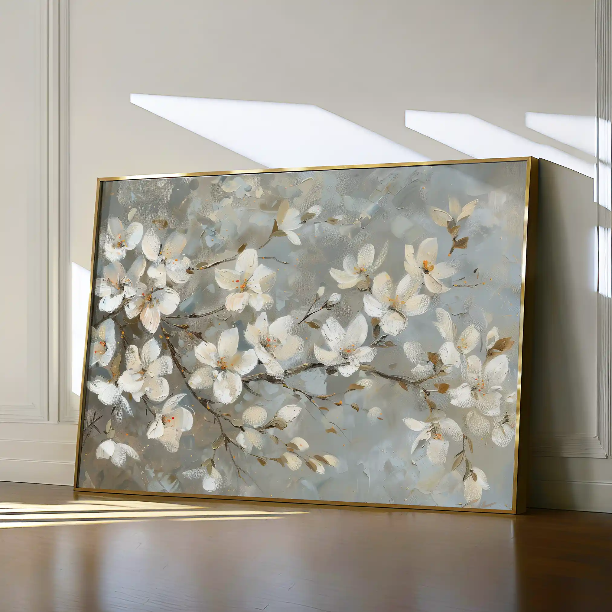 Floral 484 Canvas Art 60 x 40 cm / Black