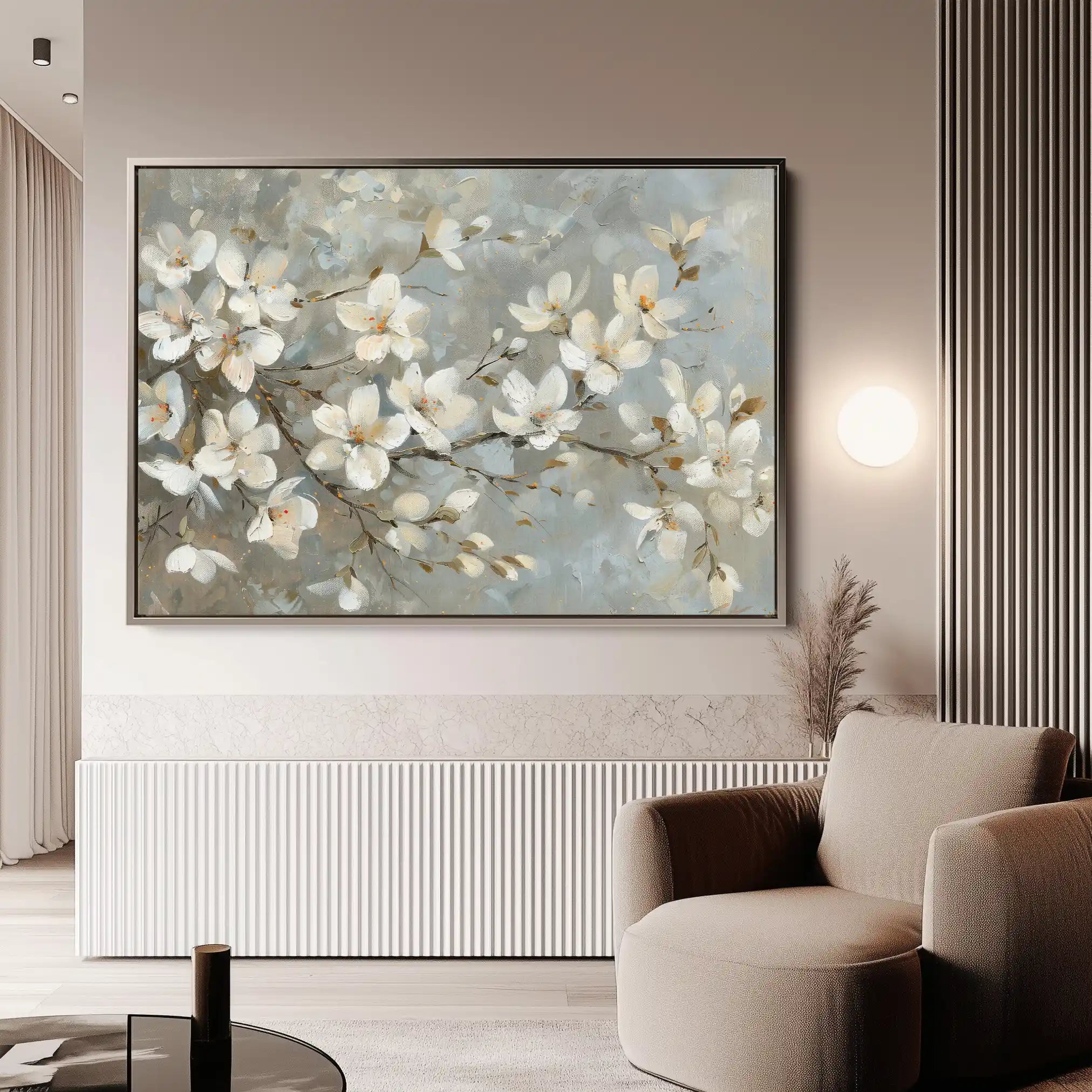 Floral 484 Canvas Art 60 x 40 cm / Black