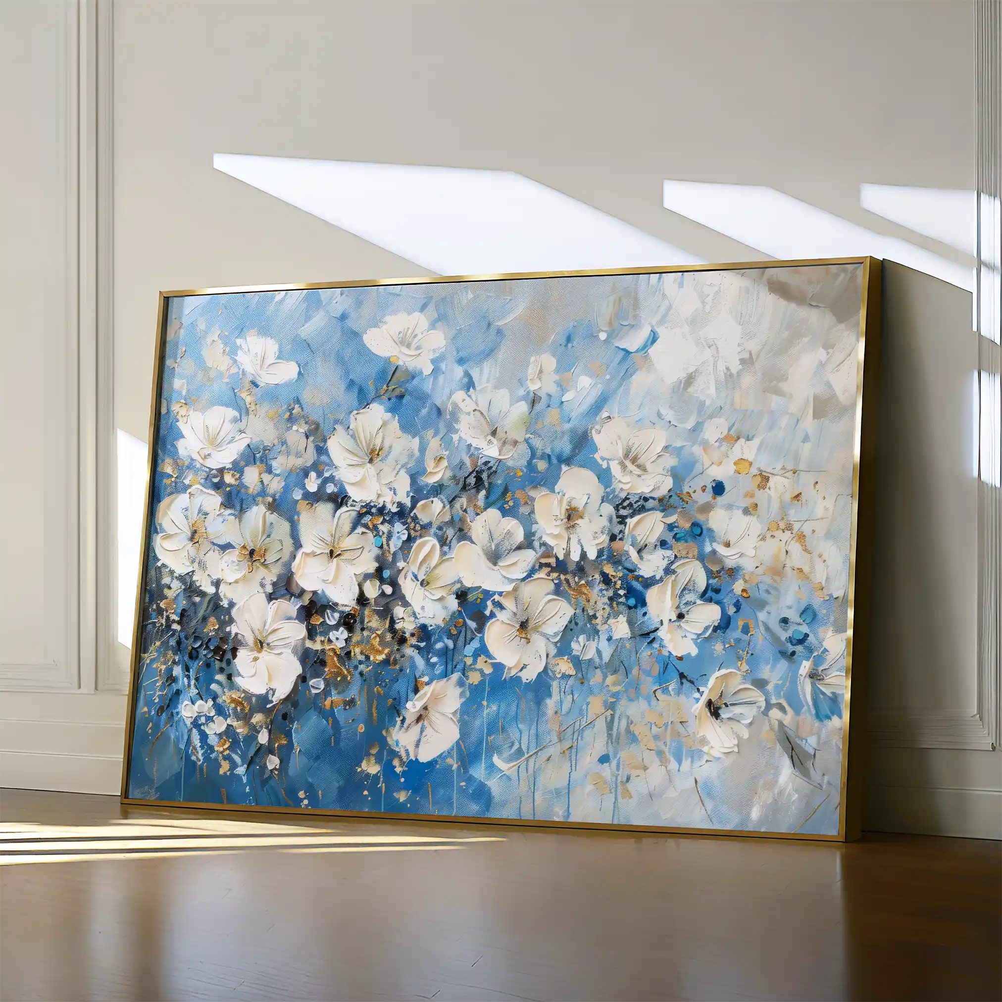 Floral 485 Canvas Art 60 x 40 cm / Black