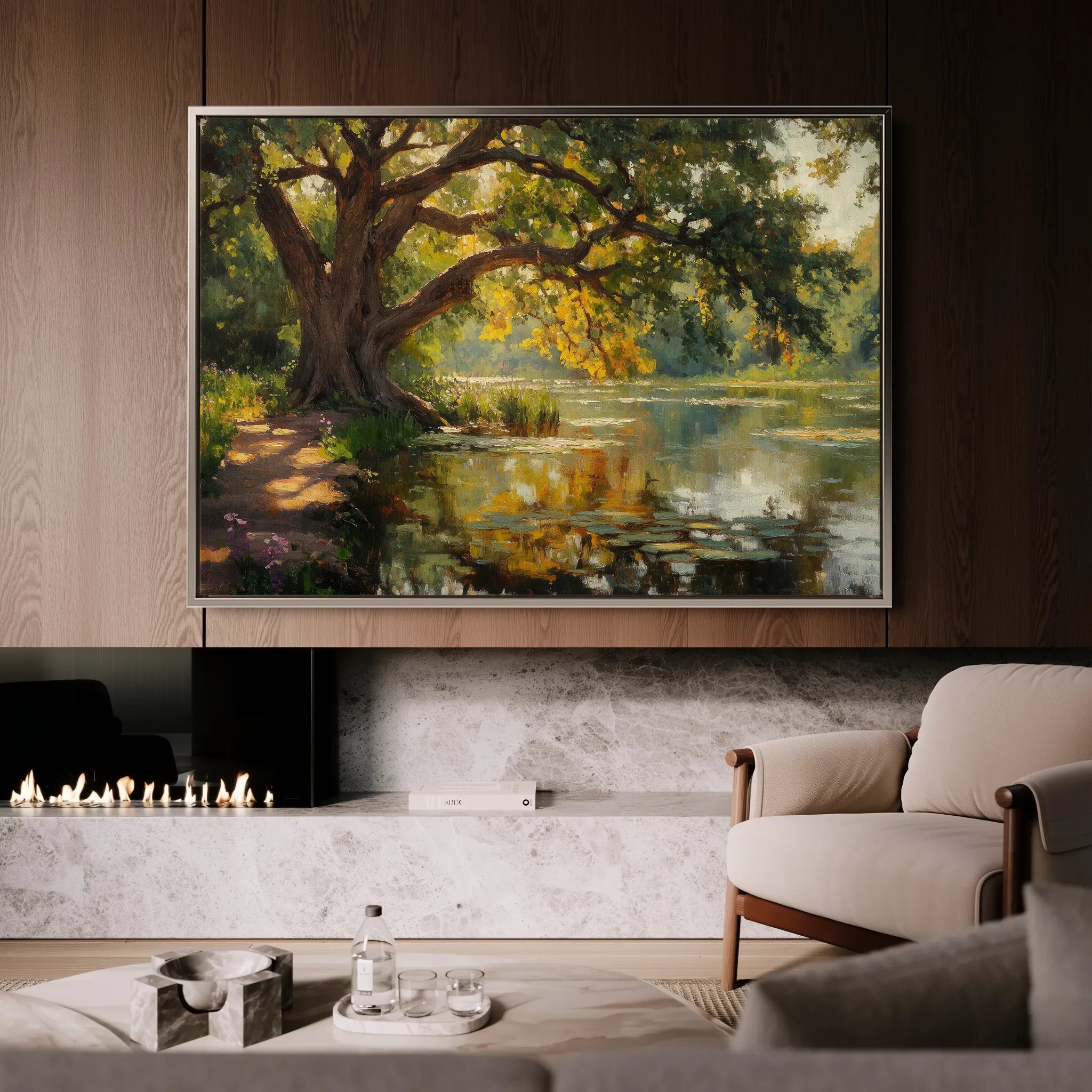 Landscape 485 Canvas Art 18" x 24" / 45 x 60 cm / Black