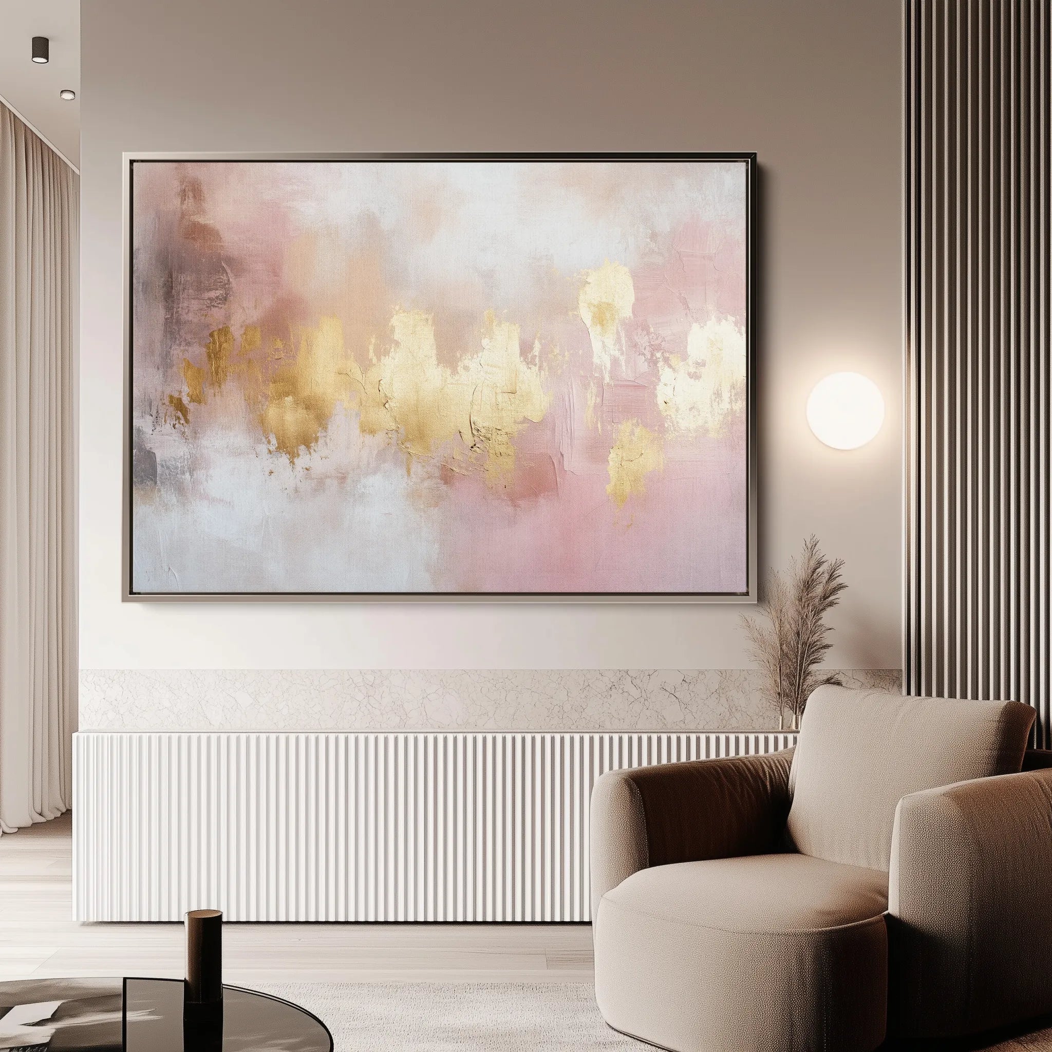 Abstract 486 Canvas Art 18" x 24" / 45 x 60 cm / Black