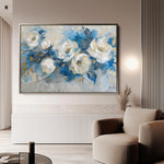 Floral 486 Canvas Art 18" x 24" / 45 x 60 cm / Black
