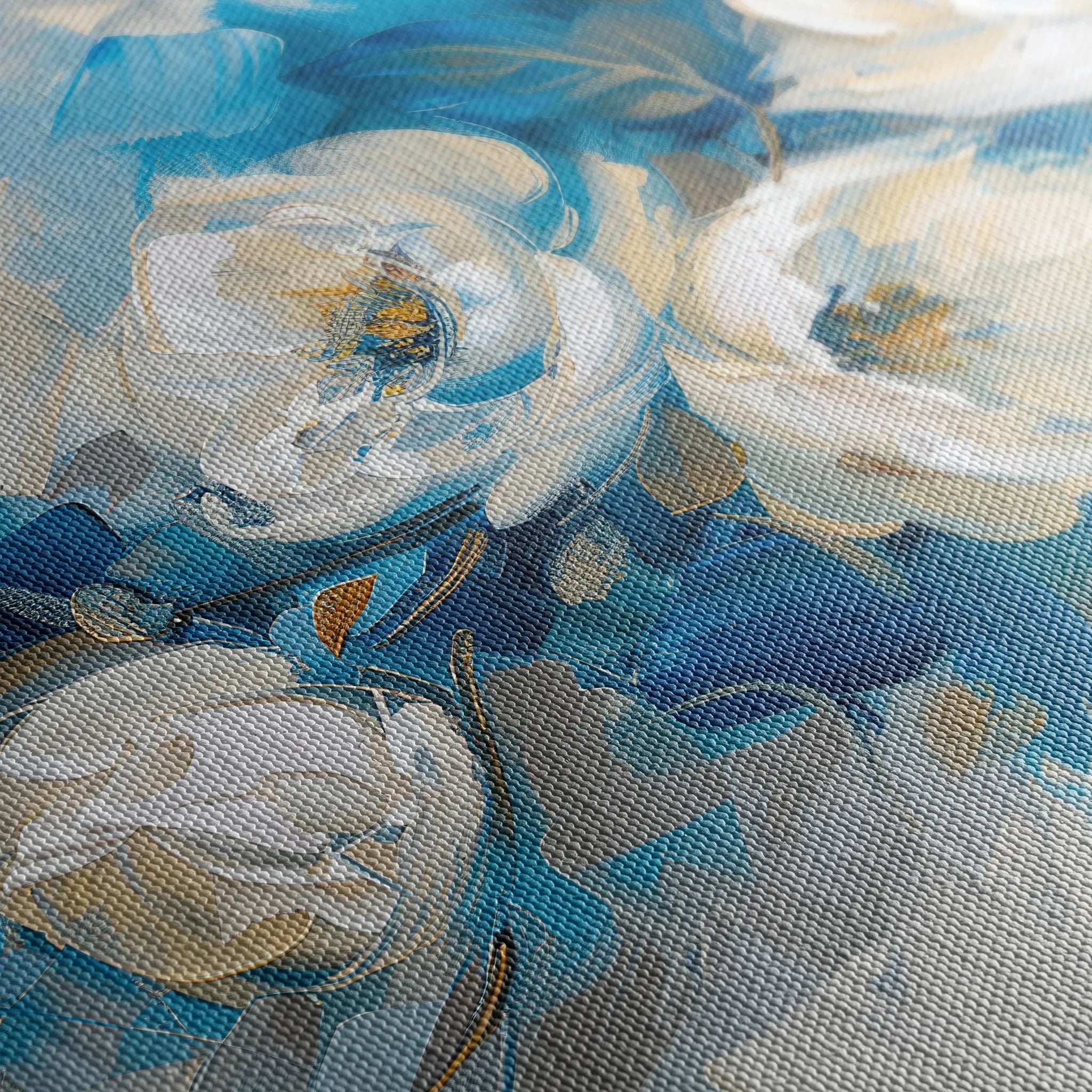 Floral 486 Canvas Art 18" x 24" / 45 x 60 cm / Black