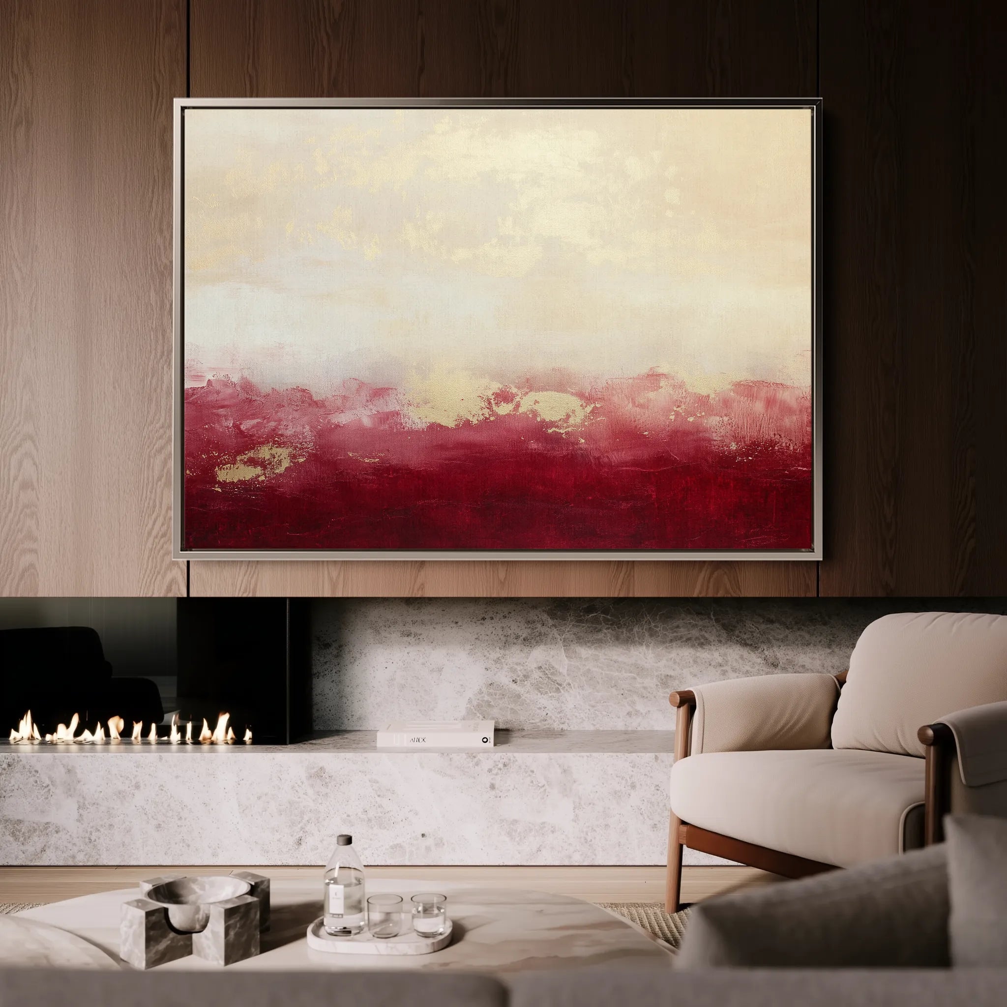 Abstract 487 Canvas Art 18" x 24" / 45 x 60 cm / Black