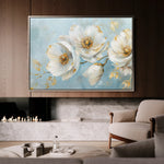 Floral 487 Canvas Art 18" x 24" / 45 x 60 cm / Black