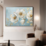 Floral 487 Canvas Art 18" x 24" / 45 x 60 cm / Black
