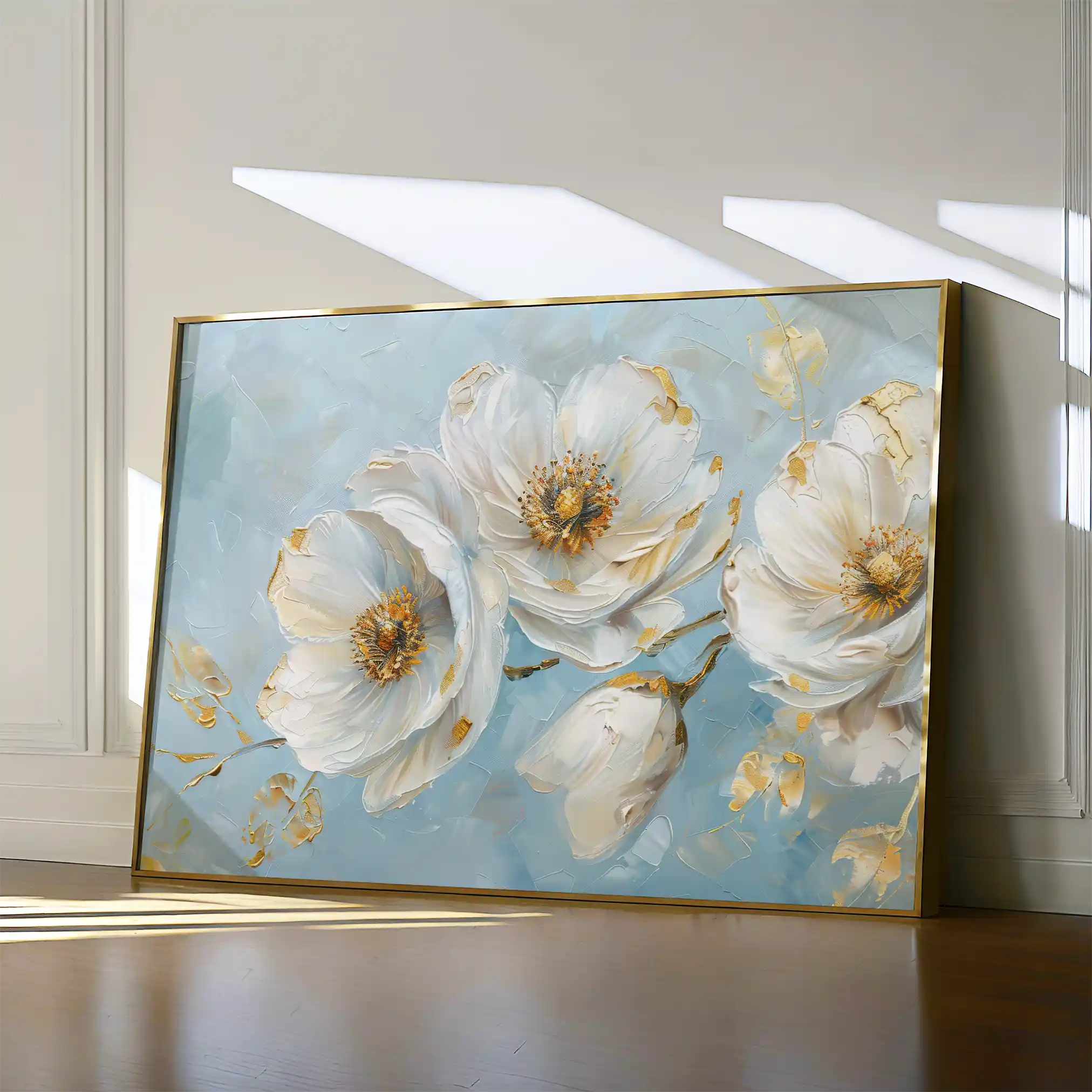 Floral 487 Canvas Art 60 x 40 cm / Black