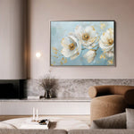 Floral 487 Canvas Art 60 x 40 cm / Black