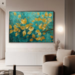 Floral 488 Canvas Art 18" x 24" / 45 x 60 cm / Black