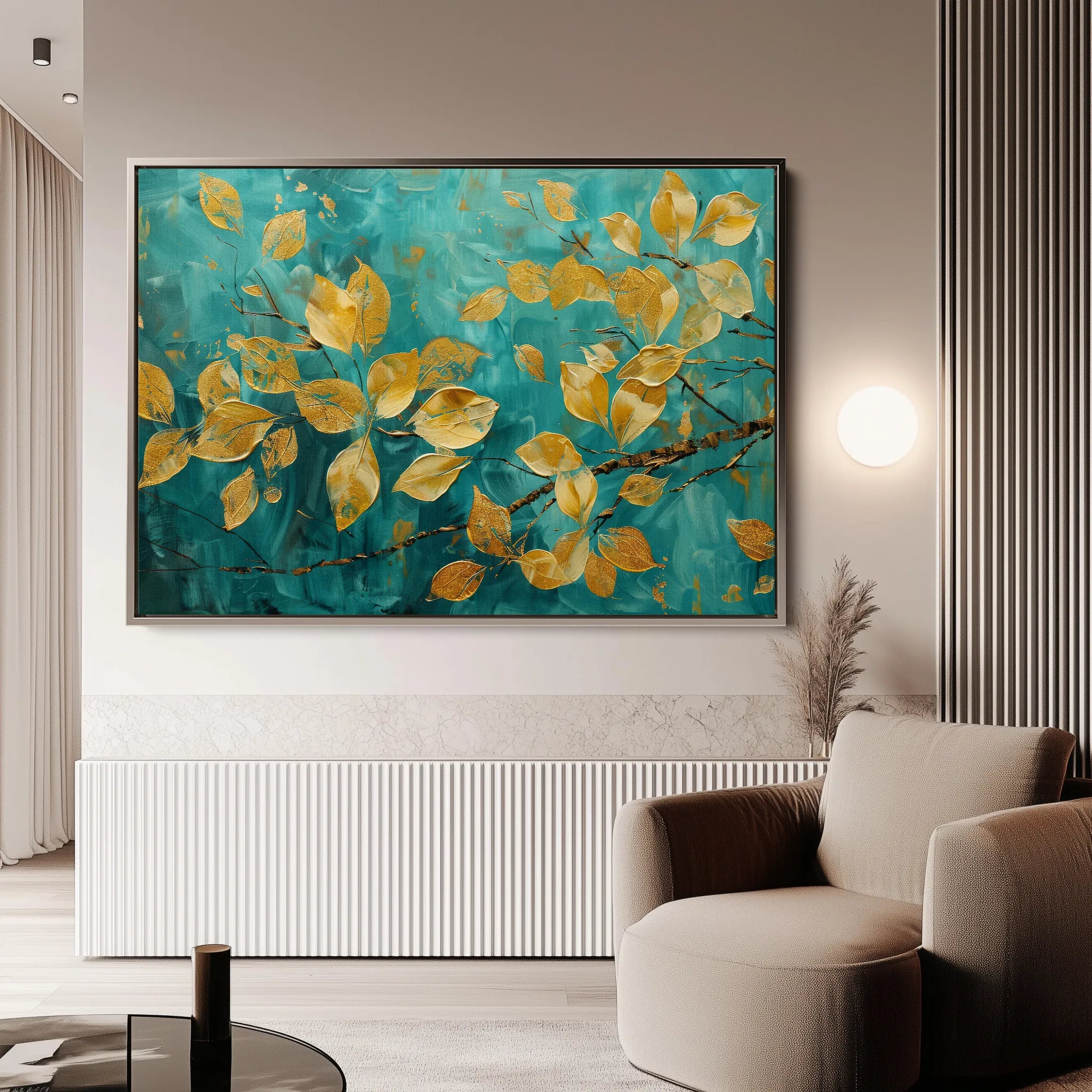 Floral 488 Canvas Art 18" x 24" / 45 x 60 cm / Black
