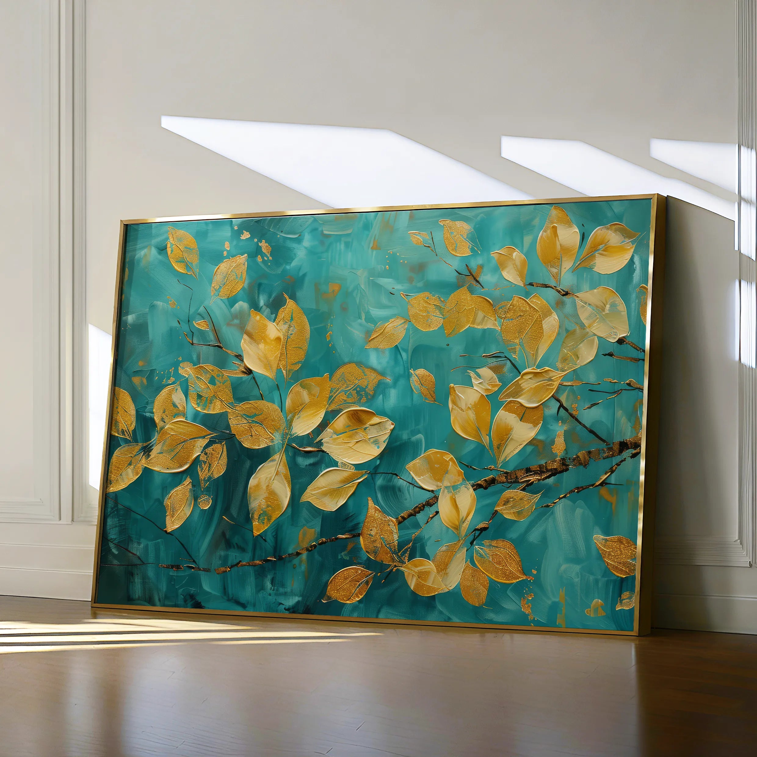 Floral 488 Canvas Art 18" x 24" / 45 x 60 cm / Black