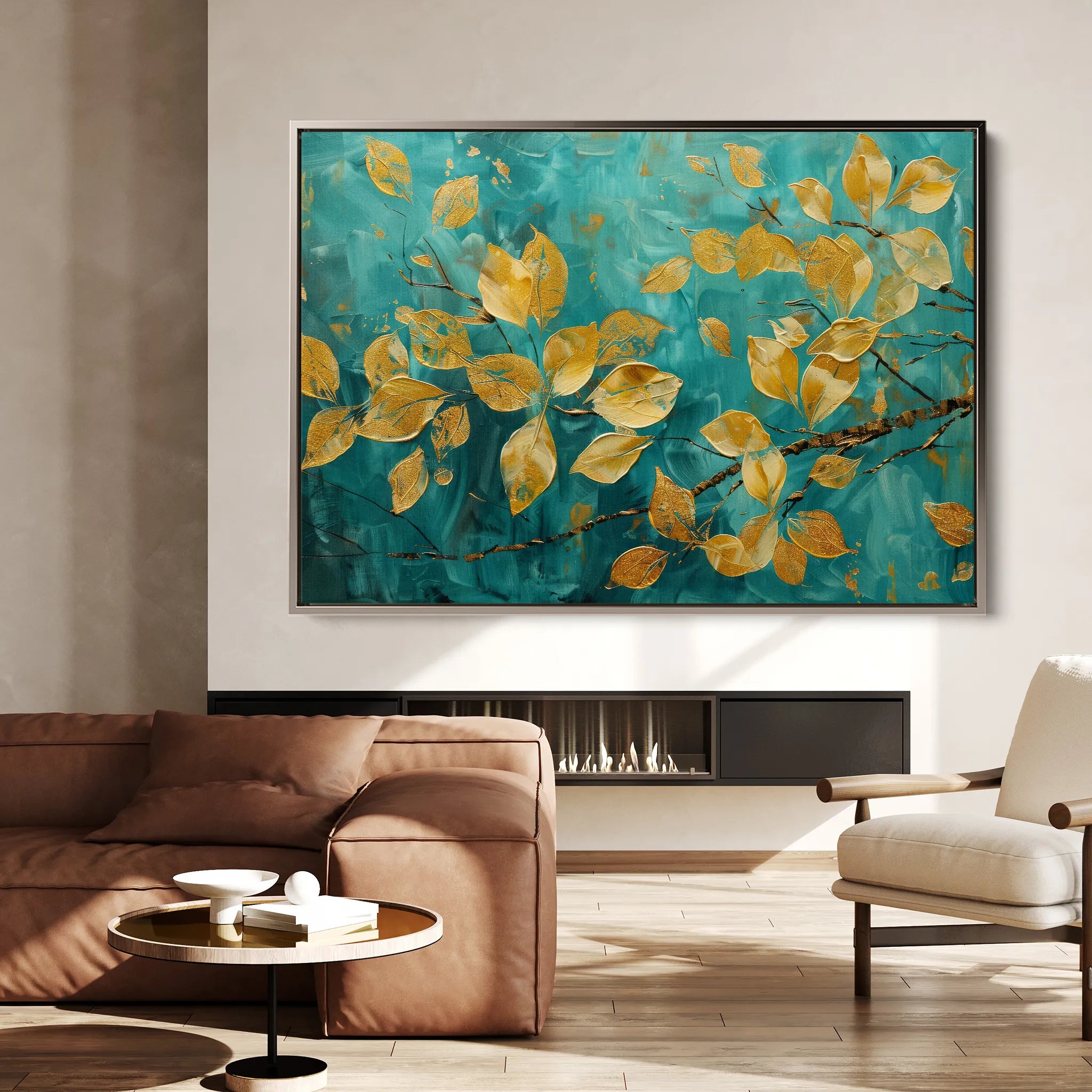 Floral 488 Canvas Art 18" x 24" / 45 x 60 cm / Black