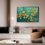 Floral 488 Canvas Art 18" x 24" / 45 x 60 cm / Black