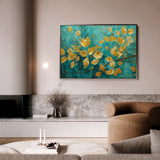 Floral 488 Canvas Art 18" x 24" / 45 x 60 cm / Black