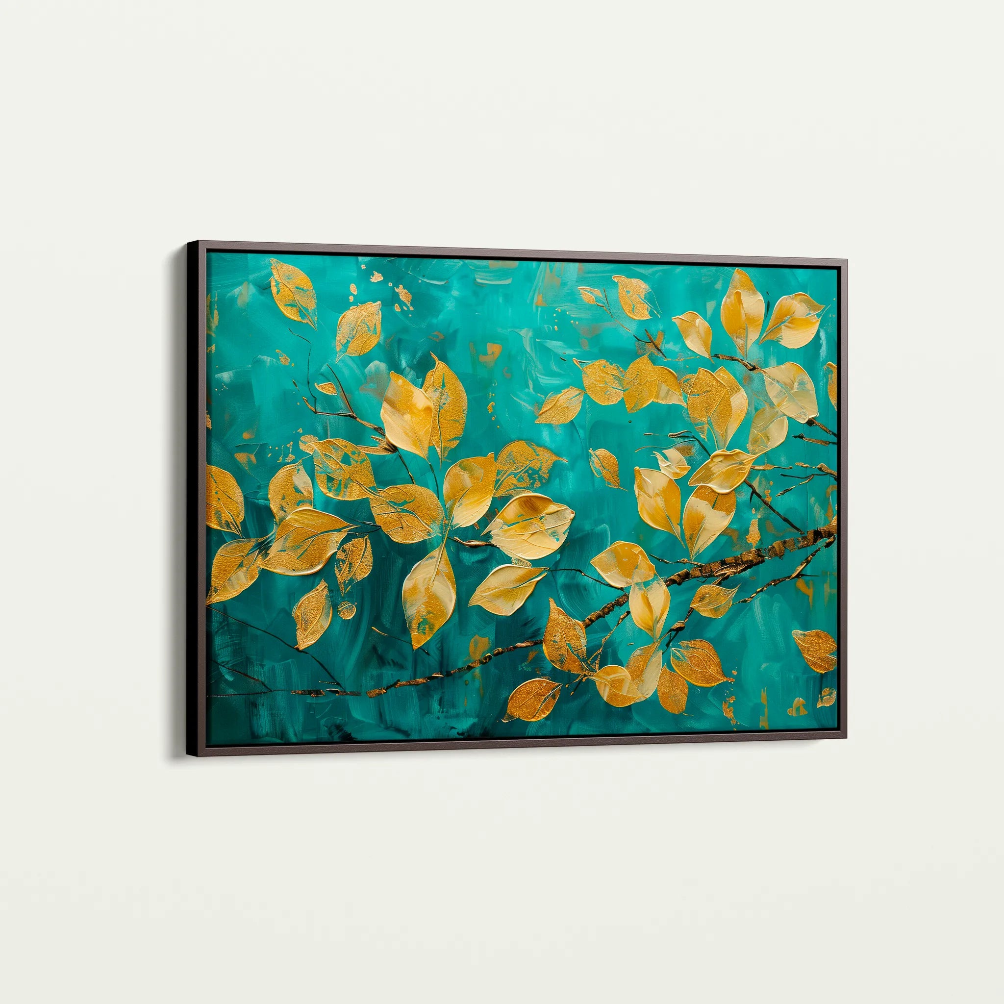 Floral 488 Canvas Art 18" x 24" / 45 x 60 cm / Black