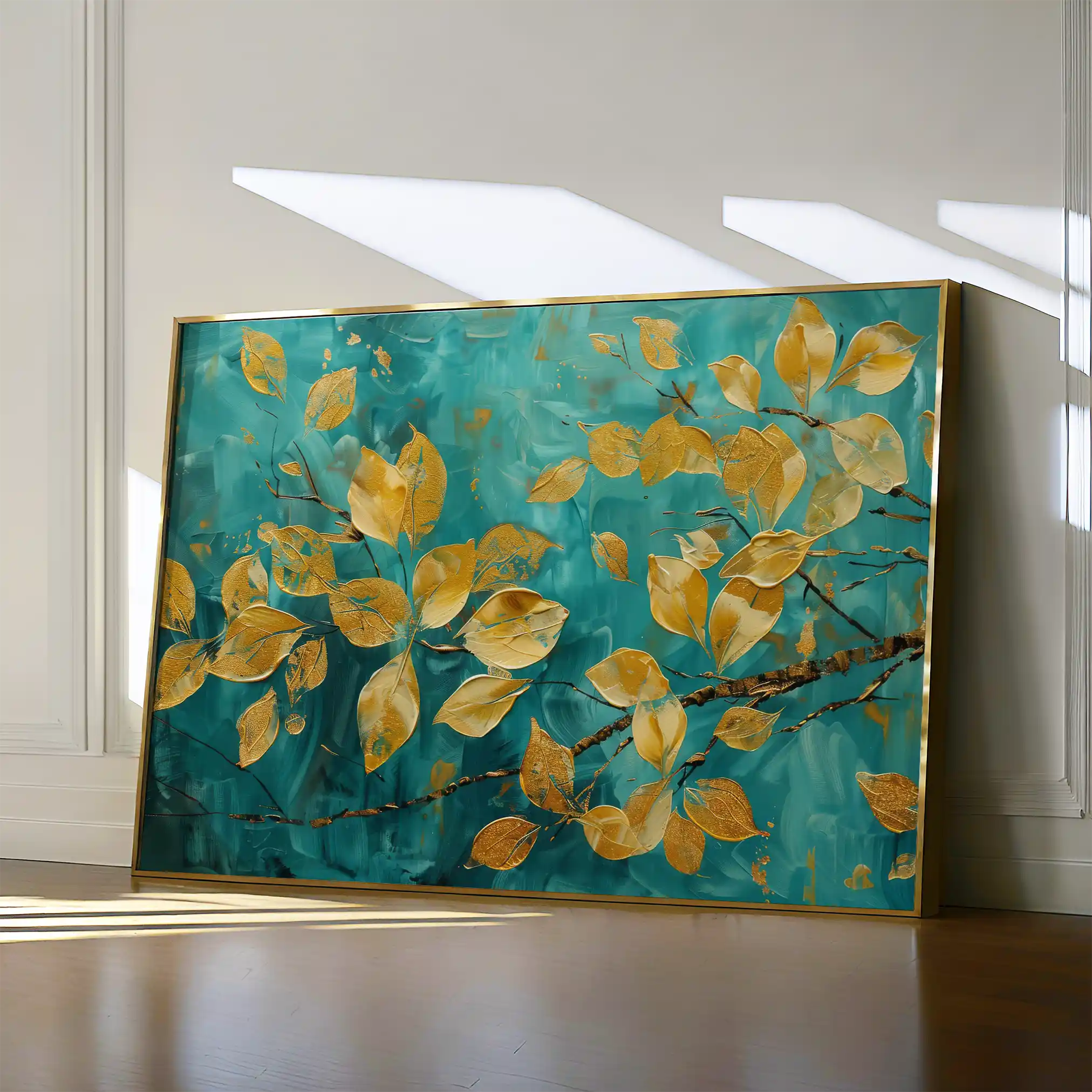 Floral 488 Canvas Art 60 x 40 cm / Black