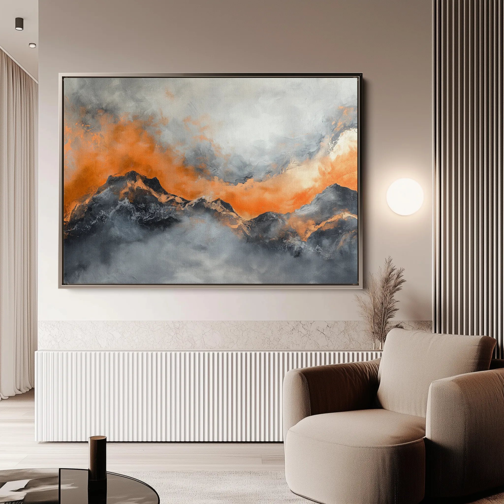 Abstract 489 Canvas Art 18" x 24" / 45 x 60 cm / Black