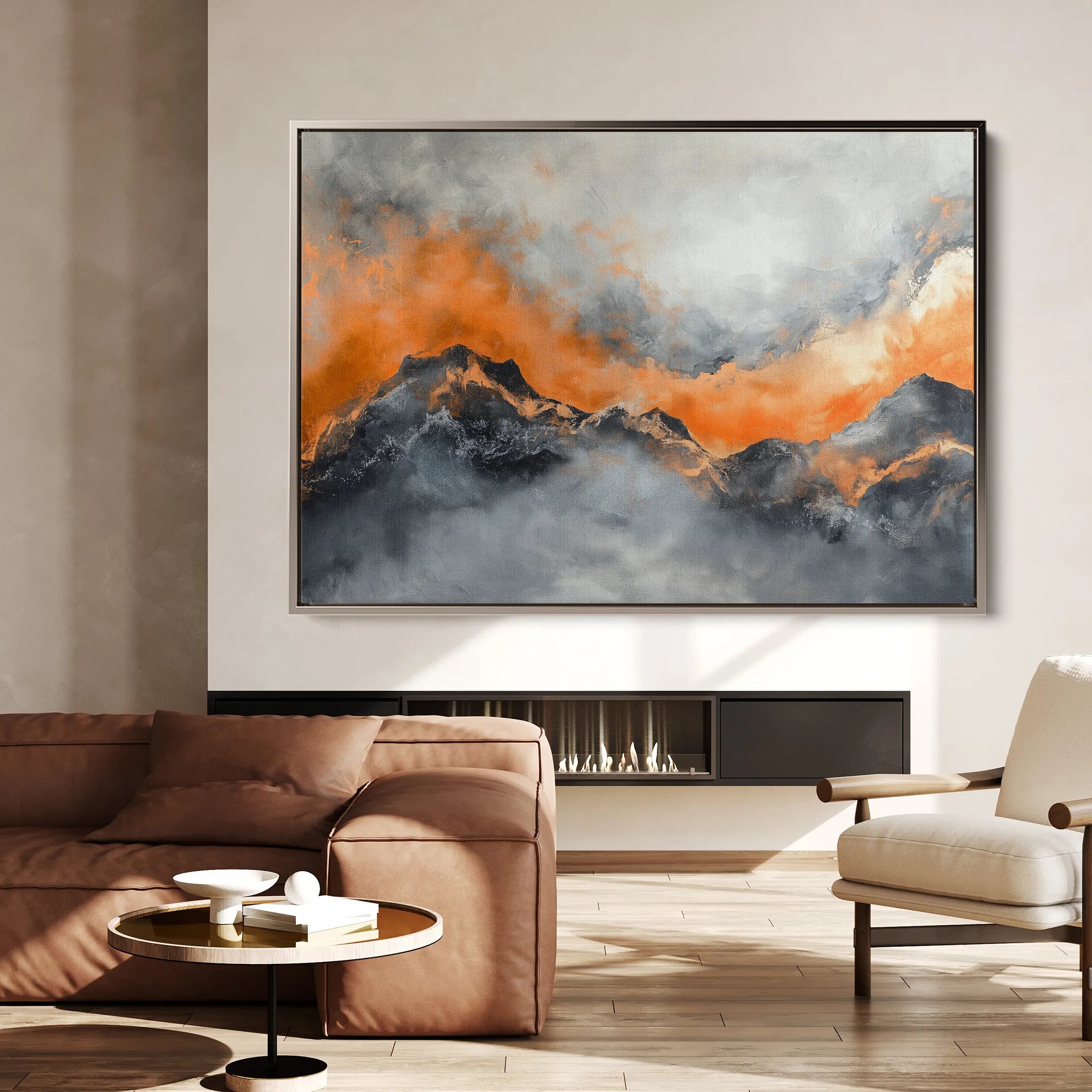 Abstract 489 Canvas Art 18" x 24" / 45 x 60 cm / Black
