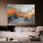 Abstract 489 Canvas Art 18" x 24" / 45 x 60 cm / Black