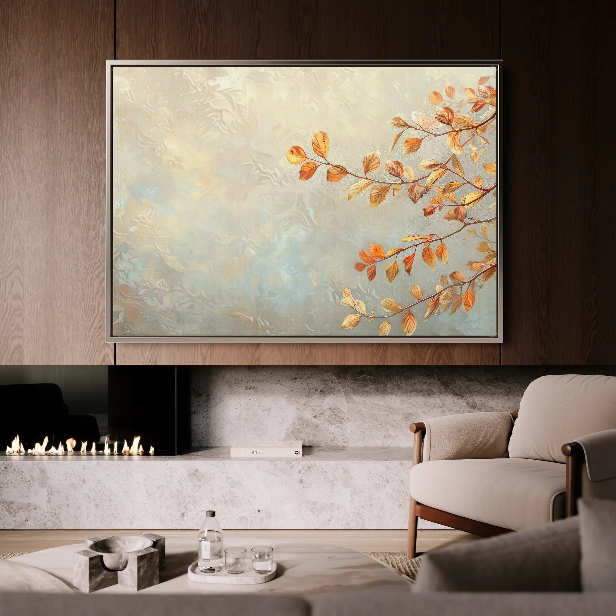 Floral 489 Canvas Art 18" x 24" / 45 x 60 cm / Black