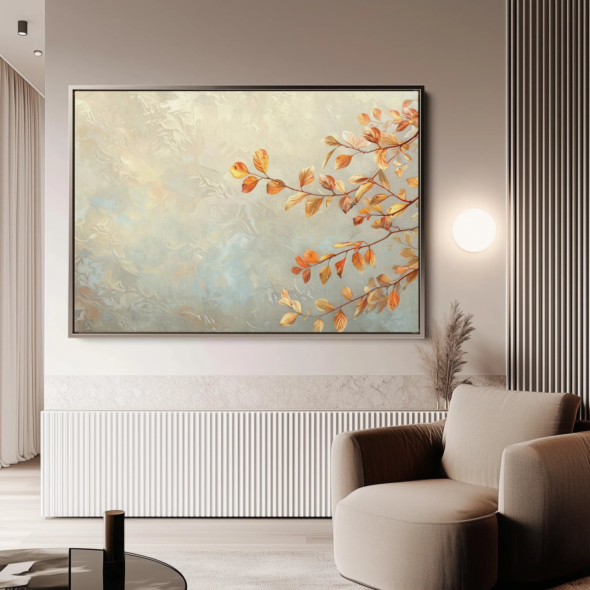 Floral 489 Canvas Art 18" x 24" / 45 x 60 cm / Black