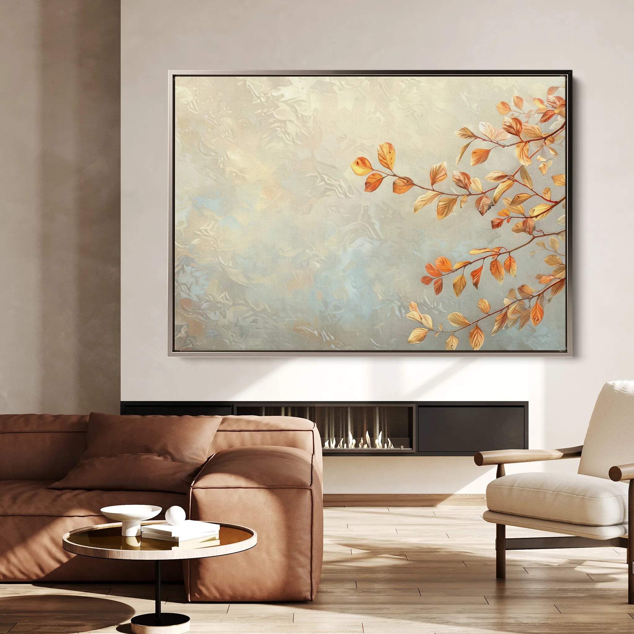 Floral 489 Canvas Art 18" x 24" / 45 x 60 cm / Black