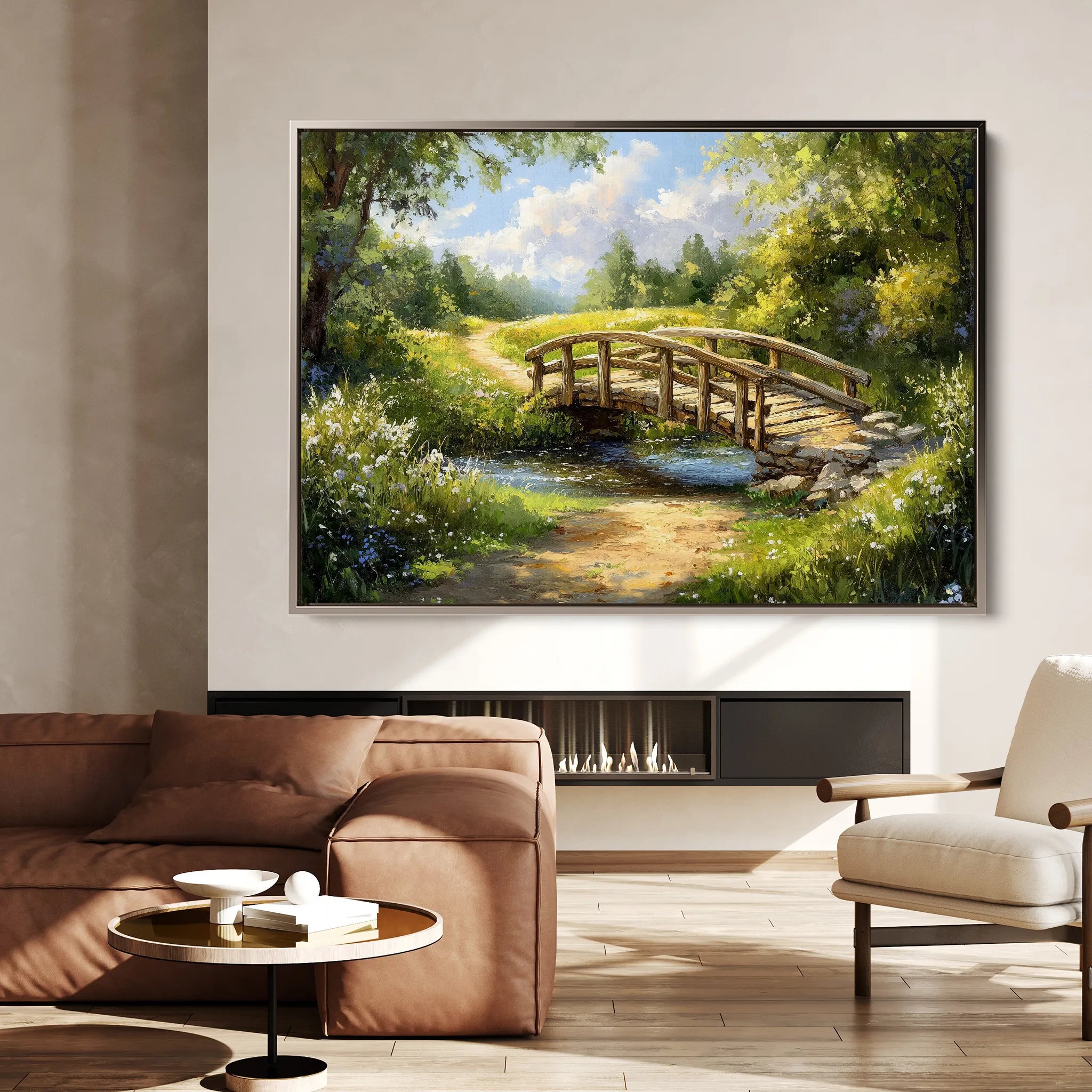 Landscape 489 Canvas Art 18" x 24" / 45 x 60 cm / Black