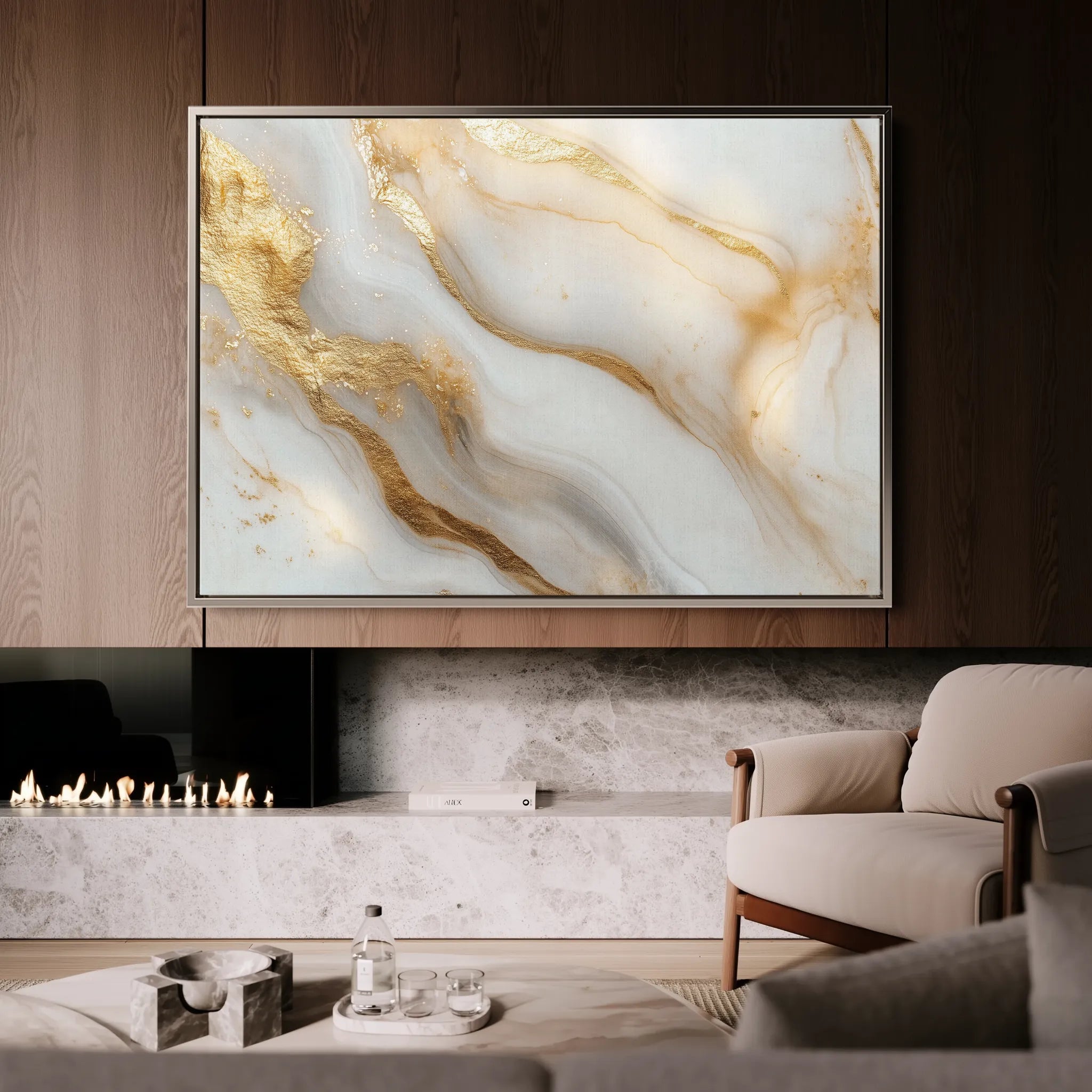 Abstract 490 Canvas Art 18" x 24" / 45 x 60 cm / Black