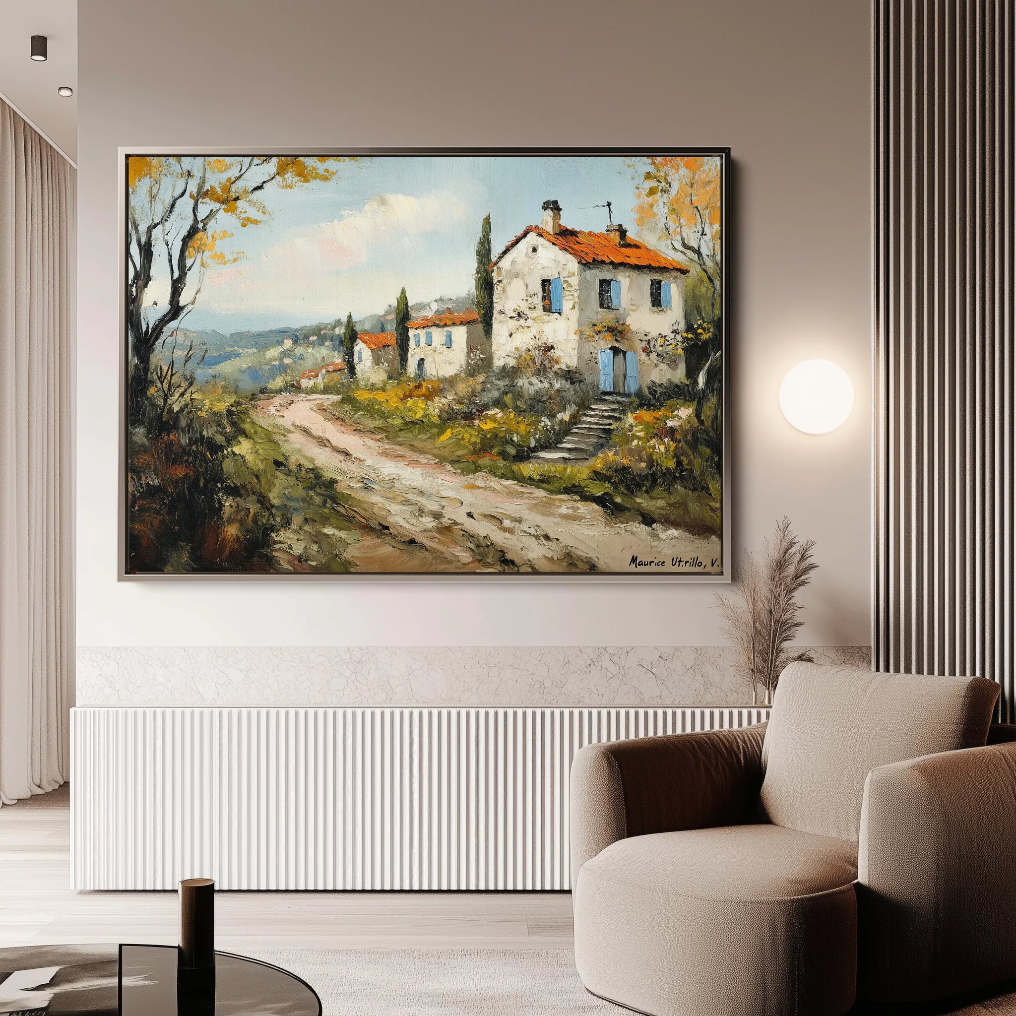 Landscape 490 Canvas Art 18" x 24" / 45 x 60 cm / Black
