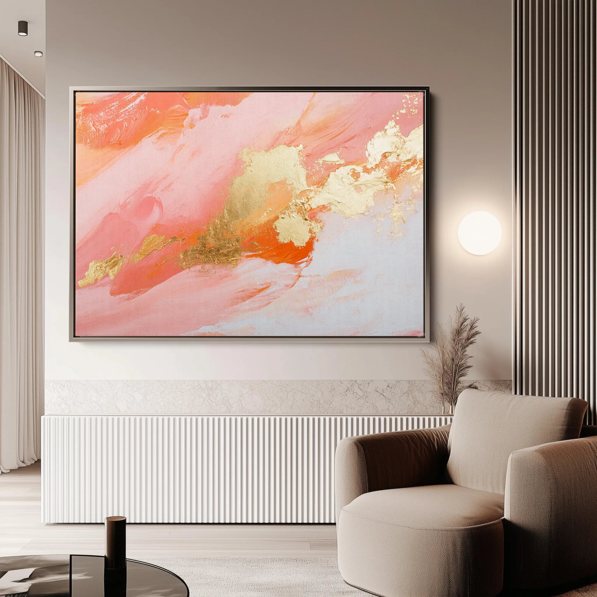 Abstract 491 Canvas Art 18" x 24" / 45 x 60 cm / Black