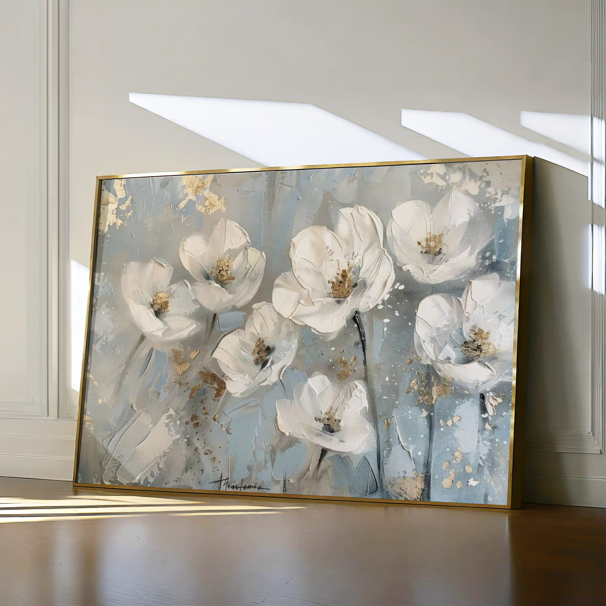 Floral 491 Canvas Art 60 x 40 cm / Black