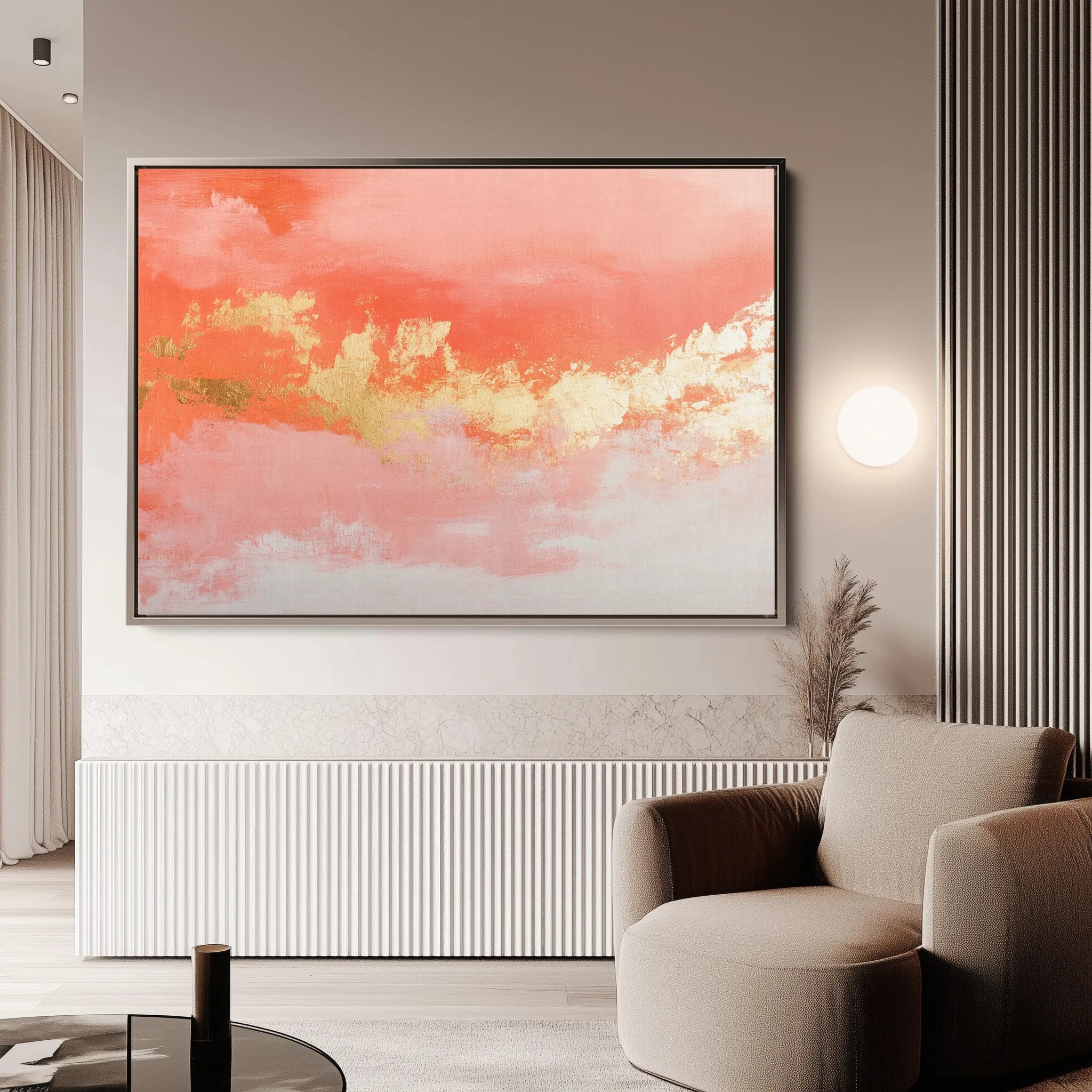 Abstract 492 Canvas Art 18" x 24" / 45 x 60 cm / Black