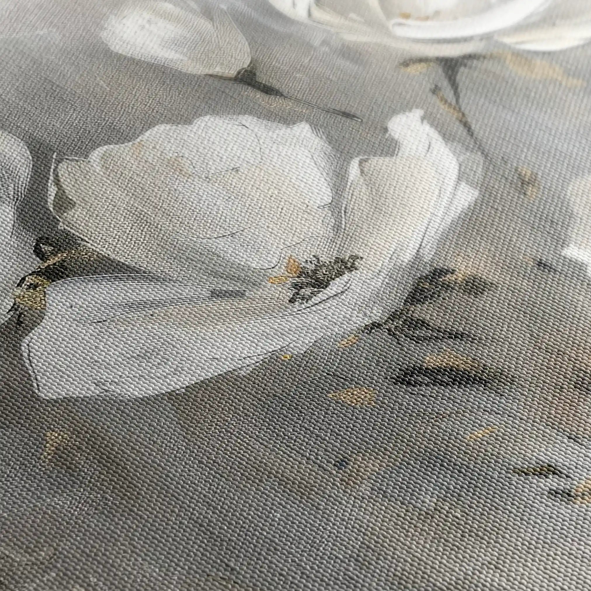 Floral 492 Canvas Art 60 x 40 cm / Black