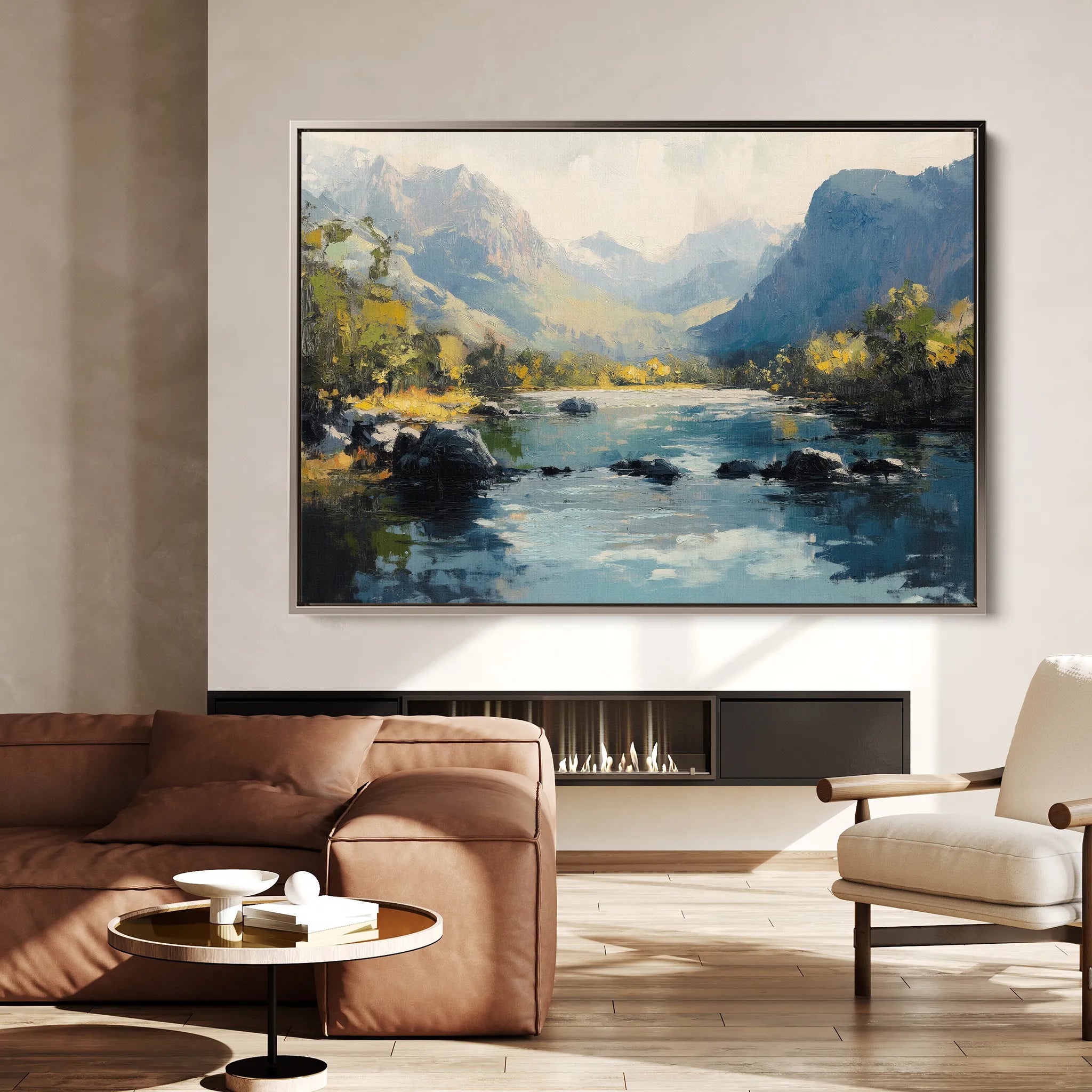 Landscape 492 Canvas Art 18" x 24" / 45 x 60 cm / Black