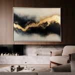 Abstract 493 Canvas Art 18" x 24" / 45 x 60 cm / Black
