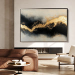 Abstract 493 Canvas Art 18" x 24" / 45 x 60 cm / Black