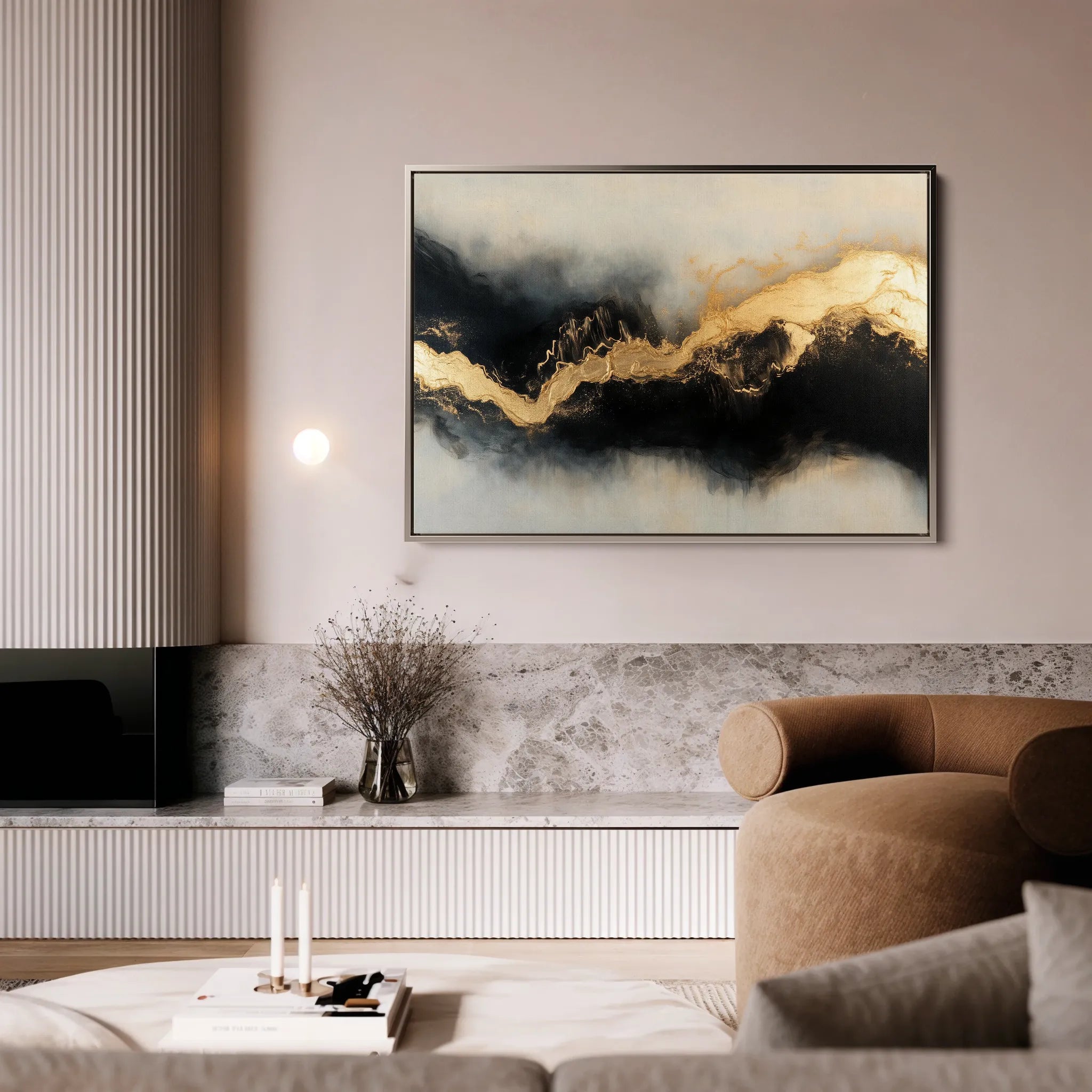 Abstract 493 Canvas Art 18" x 24" / 45 x 60 cm / Black