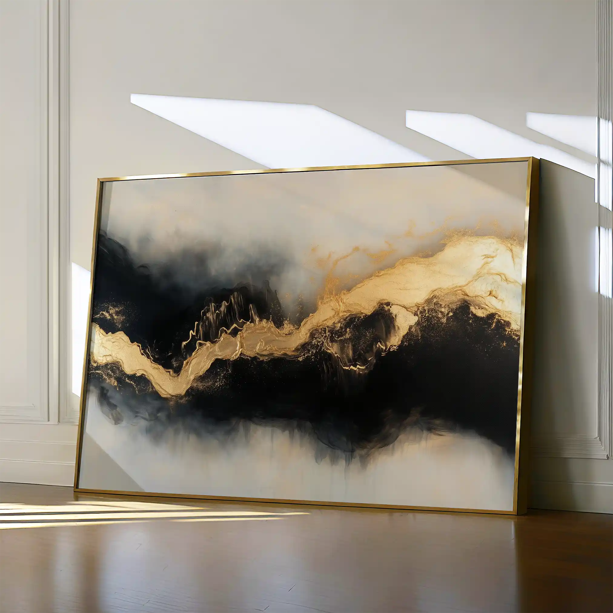 Abstract 493 Canvas Art 60 x 40 cm / Black