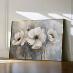 Floral 493 Canvas Art 18" x 24" / 45 x 60 cm / Black