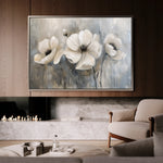 Floral 493 Canvas Art 18" x 24" / 45 x 60 cm / Black